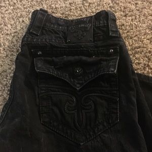 Black rock revival jeans